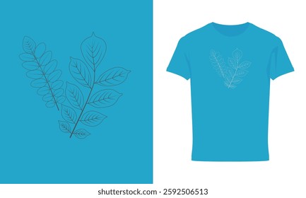 Nature leaves vector art T-shirt Design-illustration