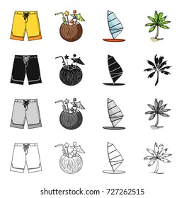 Nature, leisure, sport and other web icon in cartoon style.Palm, plant, tree, icons in set collection.