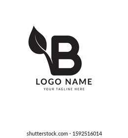 nature letter b logo. simple and elegant.