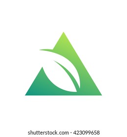 Nature Letter A Leaf Symbol