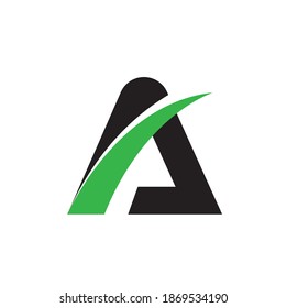 A nature letter logo design vector