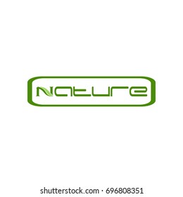 nature letter logo design vector