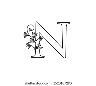 Initial N Letter Logo Icon Created Stock Vector (Royalty Free) 1562855404