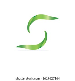 nature letter S logo vector illustration. letter S symbol icon.