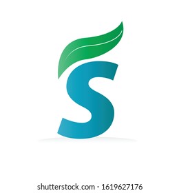 nature letter S logo vector illustration. letter S symbol icon.