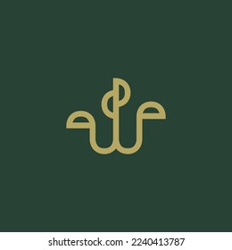 Nature Letter W Line Logo Vector. Initial W Luxury Monogram Logo Identity for Branding, Business, Flower, Fasion, Jewellery and Luxury Brand