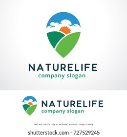 Nature Life Logo Template Design Vector, Emblem, Design Concept, Creative Symbol, Icon
