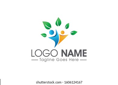 nature lifestyle logo concept for herbal and natural life style