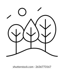 Nature Line Icon. Fitness, Health, Healthy Lifestyle, Wellbeing, Exercise, Health Care, Sport, Workout Editable Stroke Vector Illustration
