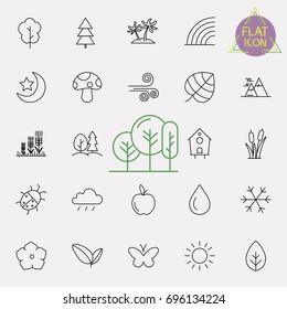 nature line icon set