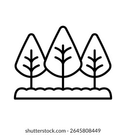 Nature Lineart Icon for eco-friendly projects and web design elements
