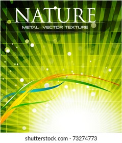 Nature lines on shine background. Vector illustration