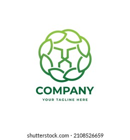 nature lion logo. unique combination of leaves and lion head logo design.