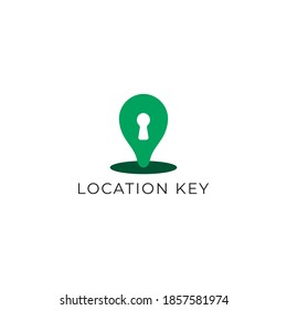 nature location key logo vector 