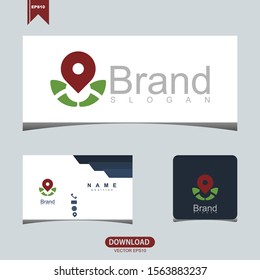 Nature location logo icon vector design