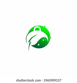 Nature lock logo,Nature Security Lock Icon Logo Design Element.stock illustration.