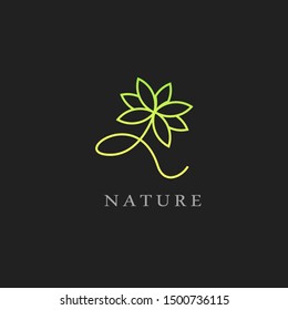 Nature logo abstract vector template. design decoration vector.