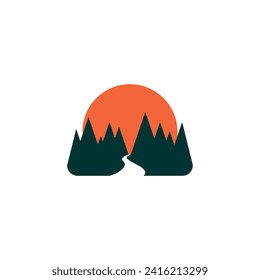 ilustración vectorial de logotipo de naturaleza