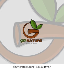 Logo de la naturaleza. Concepto del logo de Go nature. 