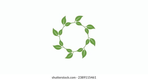 diseño del logotipo de naturaleza con diseño de la hoja