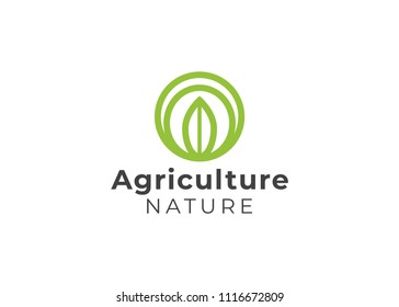 Nature Logo Design Agriculture Abstract Logo Stock Vector (Royalty Free ...