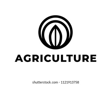 Nature logo design. Agriculture abstract logo. Nature brand vector logo