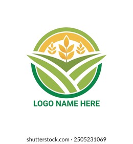 Diseño de logotipo de Naturaleza con Vector de agricultura