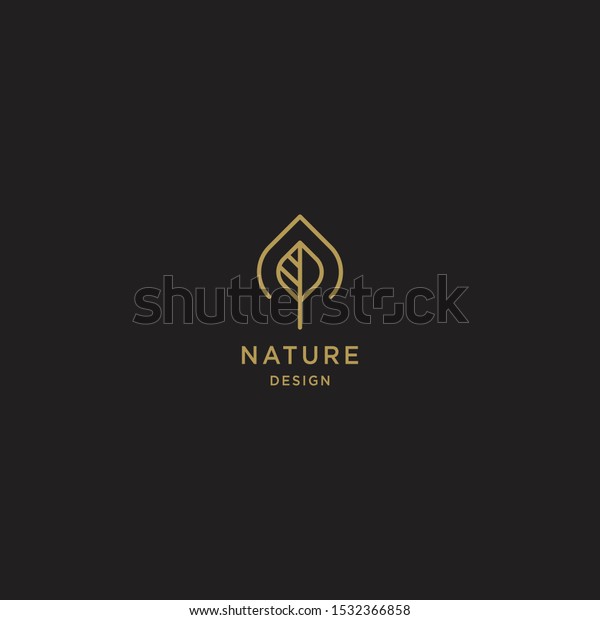 Nature Logo Design Concept Tropical Plant Stock Vector Royalty Free 1532366858