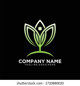 Nature logo design for event celebration and victory concept