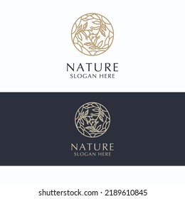 Nature logo design icon template