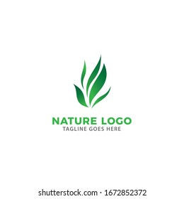  NATURLOGO-DESIGN. LEAF-LOGO-KONZEPT. VEKTORILLUSTRATION ILLUSTRATION EPS.10.