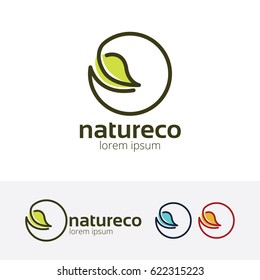 Nature logo design. Leaf, Natural, Agriculture and Environment logo concept. Vector logo template