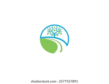 Nature logo design modern vector icon template