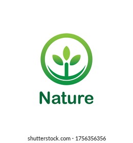 Diseño de logotipo natural Vector natural