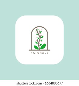 Nature Logo Design. Organic Logo. Elegant Logo. Natural Cosmetics and Organic Beauty Logo