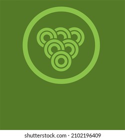 nature logo design with round shape green color stock logo