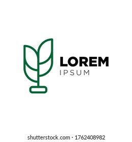 nature logo design template for botanical agriculture company business