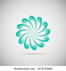 Nature Logo Design Template for company, event, business, icon, app. modern gradient green. vector EPS10