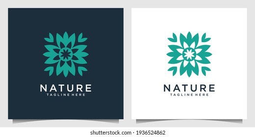  Plantilla de diseño del logotipo de la naturaleza con concepto creativo