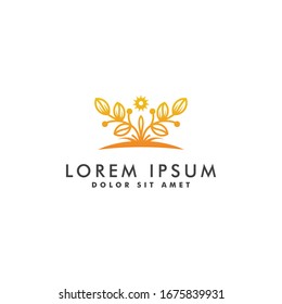 Nature logo design template icon vector