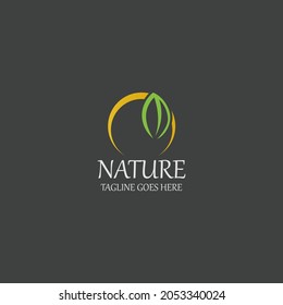 Plantilla de diseño del logotipo de la naturaleza. Ilustración del vector