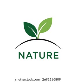 Nature logo design template. vector illustration 