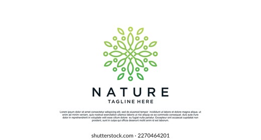 Diseño del logotipo de la naturaleza con un concepto único Vector Premium Parte 4