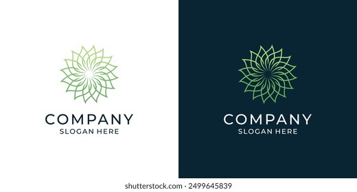 Nature logo design with unique concept Premium Vector
