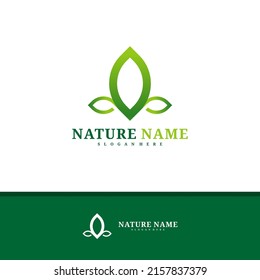 Nature logo design vector, Creative Leaf logo concepts template illustration.