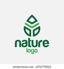 Nature Logo Design vector editable green leaf cannabis spa bird 