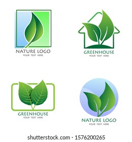 Nature Logo Design Vector Illustration with White Background