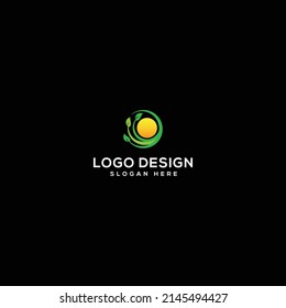 Nature logo design vector illustration
