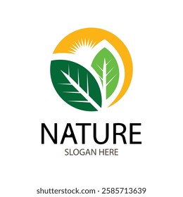 nature logo design vector illustration