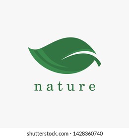 Nature logo design vector template. Leaf icon